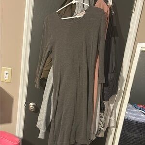 Gray Long Sleeve Dress